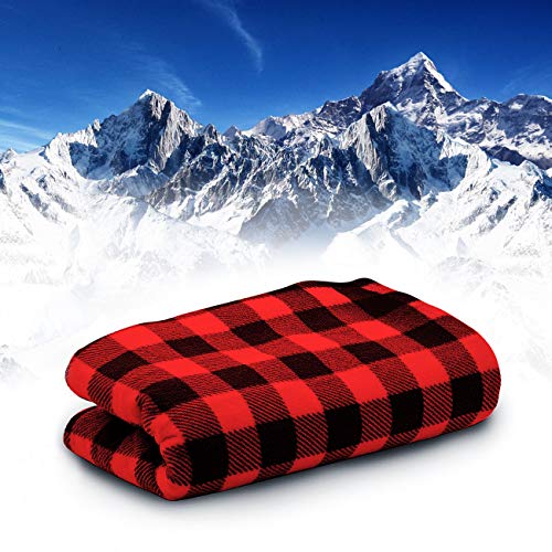 Rxmoto 12V Car Truck Heated Blanket Electric Fleece Travel Heating Seat Blanket Throw