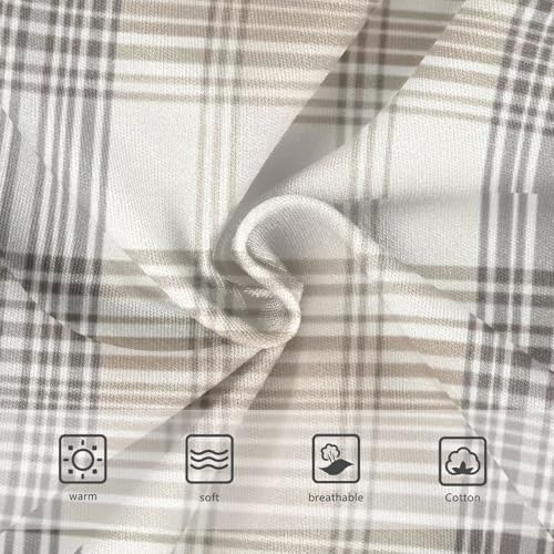 Brown Tartan Plaid Girls' Underwear for Daily Wear Comfort Color for Toddler in Sizes 2T,3T, 4T, 5T, 6Y and 8Y3