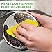 SCRUBIT Heavy Duty Scrub Sponges - Dishwashing Sponge Along with A Tough Scouring Pad - Ideal for Cleaning Kitchen, Dishes, Bathroom - Yellow - 24 Dish sponges