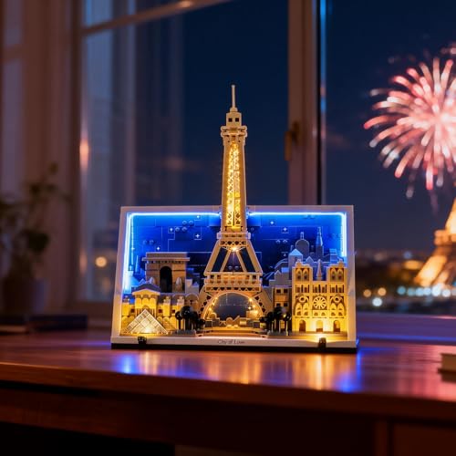 Image of YEABRICKS LED Light for Lego-21064 Lego Architecture Paris - City of Love Building Blocks Model (Building Set NOT Included)