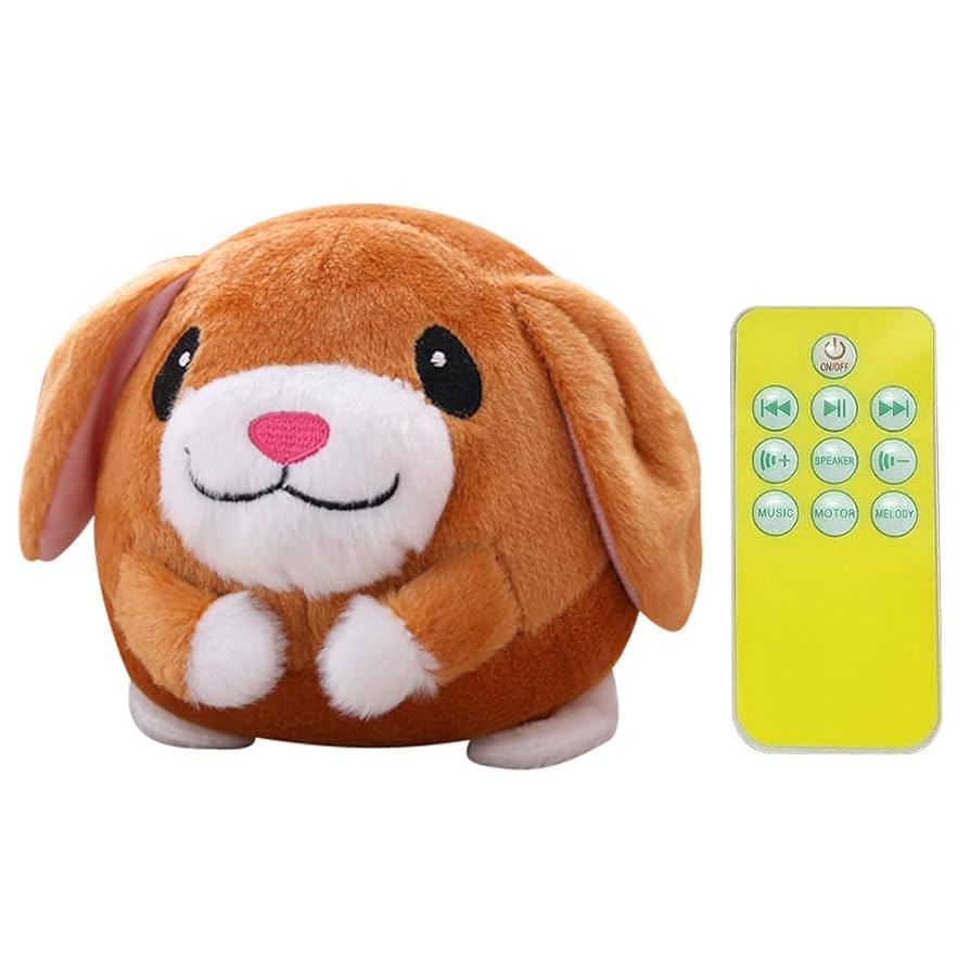 Audasi Active Moving Pet Plush Toy Interactive Dog Toys Talking Moving Dog Toy USB Rechargeable Interactive