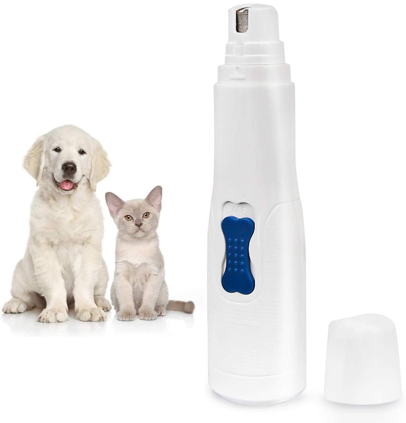 ORGZERO2Dog Electric Nail File Grinders, Pet Nail Trimmer Low Noise, Long Working Time, for Small Medium Large Breed Dog and Cat