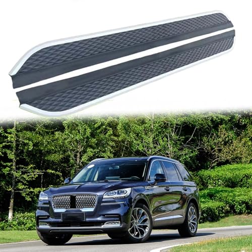 Estribos laterales de aluminio para Lincoln Aviator 2019-2026 miniatura 1