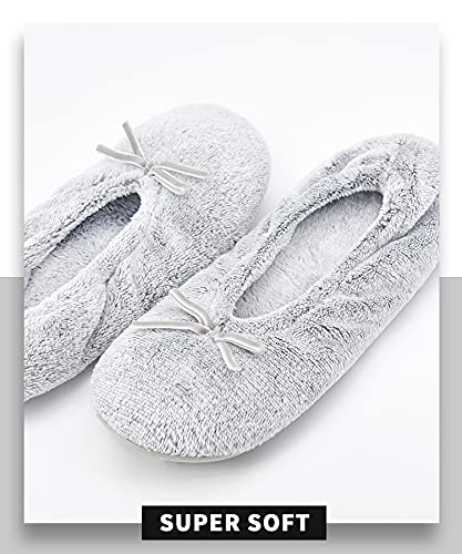 Image of Panda Bros Women's Ballerina Slipper Socks - One Pair Anti-Skid Comfy Warm Ballet Style House Slippers for Indoor Home, Winter, Wedding, and Birthday Gifts for Women