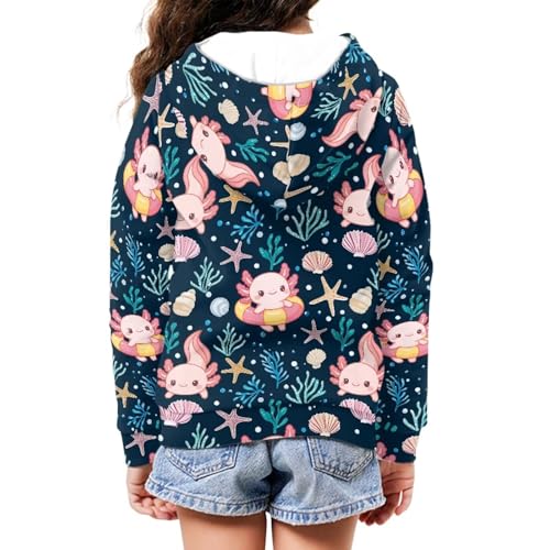 Girls Full Zip Hoodie Casual Long Sleeve Hooded Sweatshirts Cute Fall Winter Jackets with Pockets for 5-14 Years4