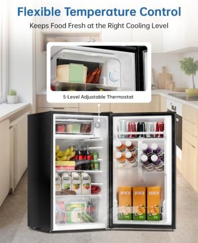 Frostorm 3.2 Cu Ft Mini Fridge with Freezer, Single Door Upright Freezer - 4