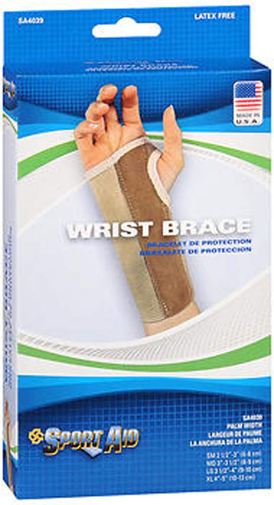 Sportaid Wrist Brace Palm Stay, Beige, Left, Large - 1 ea