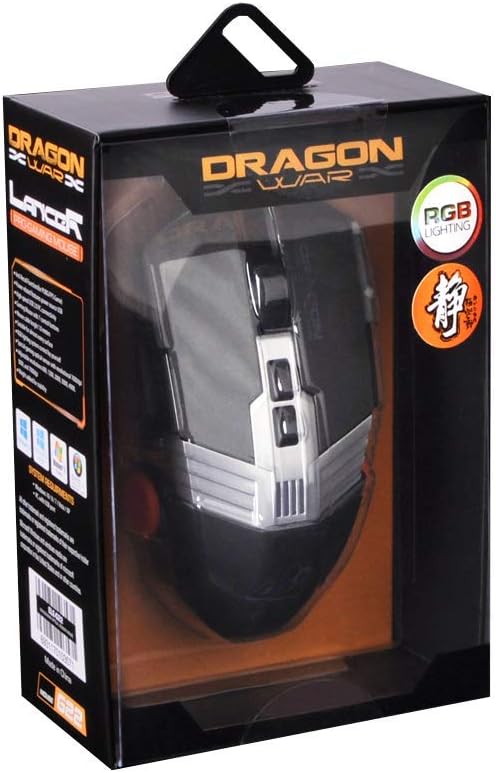 Dragonwar G22 Lancer Gaming Mouse, top view showing the scroll wheel and two main buttons.