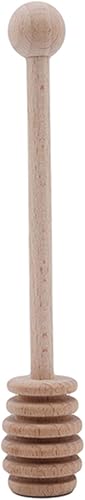 LZIYAN Cuchara Miel Dipper Stirring Stick Agitador de madera Jarabe Cuchara Varita Mezclador de miel para contenedores de tarro de pote de miel,