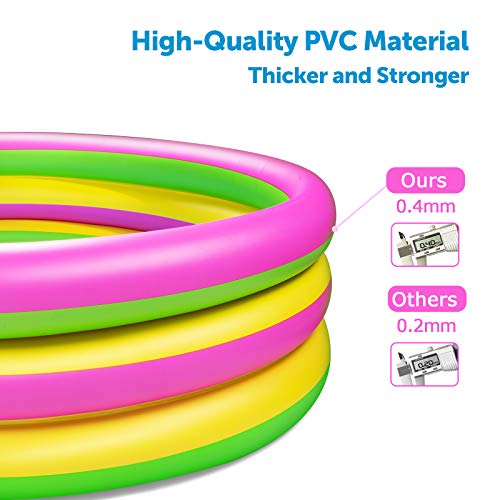 Joyjoz-Piscina-Hinchable-para-Ninos-150-cm-36-cm-Piscina-para-Infantil-Piscina-Jardin-Juguetes-de-Verano-para-Juegos-de-Agua-al-Aire-Libre-e-Interior