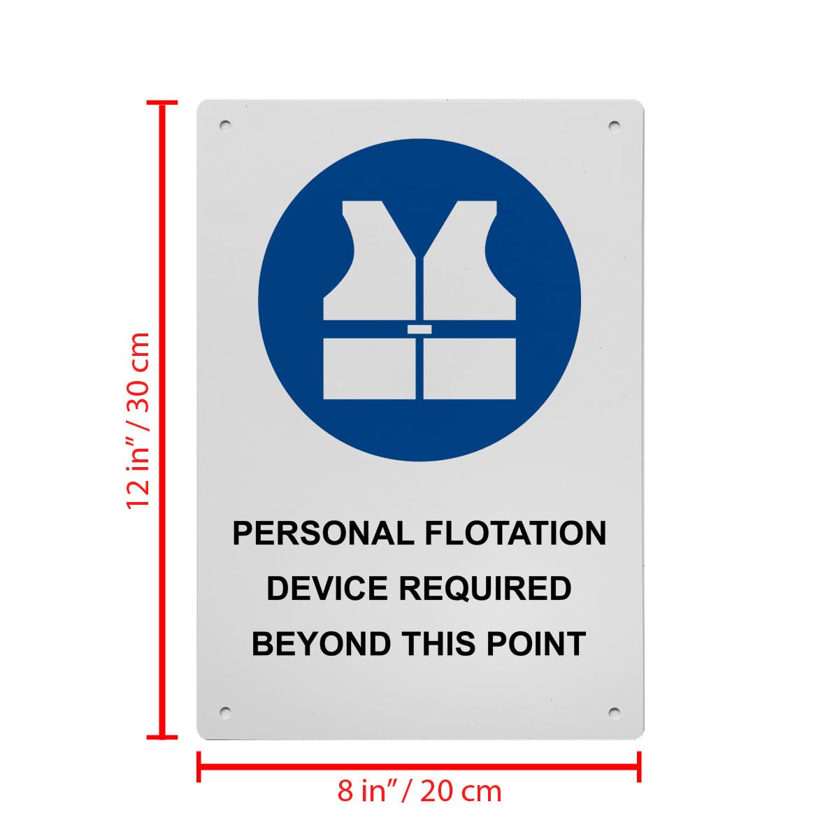 Personal Flotation Device Sign, 8.5 x 11 in