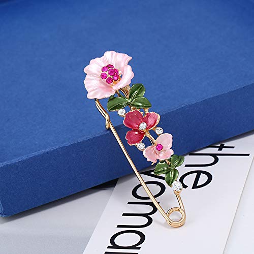 Da.Wa Moda Strass Stile Spilla a Forma di Fiore