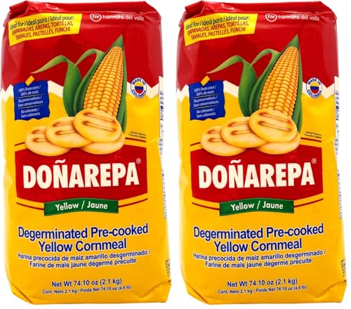 Donarepa Amarilla Precooked Yellow Corn Meal, 74.10 Oz (Pack of