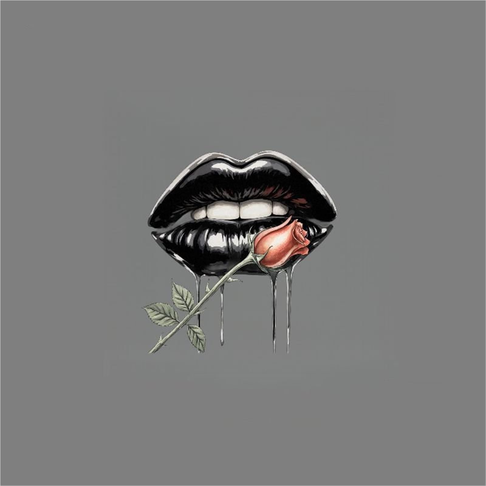 1Pc Lips Rose Sticker, Waterproof Decal for Motorcycle Car Window Body Skateboard