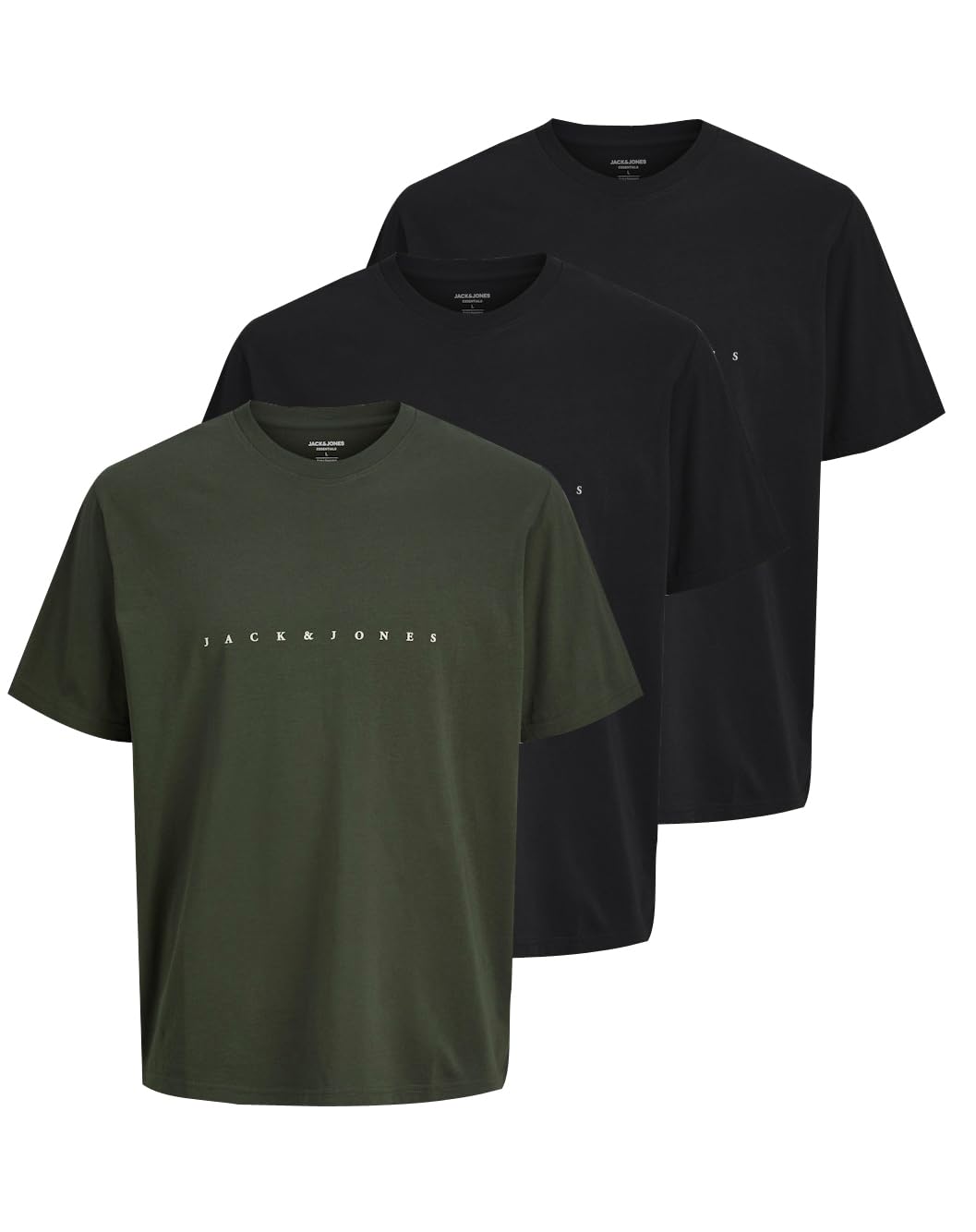 JACK & JONES Herren JJSTAR JJ Tee SS MP, C/2 x Black/Duffle Bag, XS