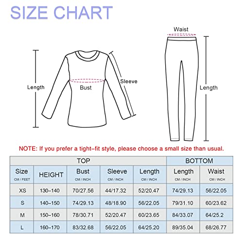 Meetwee Kids Thermal Underwear Set Unisex Base Layer Boys Girls Fleece Lined Long Johns Black #TOP6