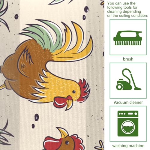Alfombrillas de cocina para pasillo y cuarto de lavado diseño rústico de campo 5