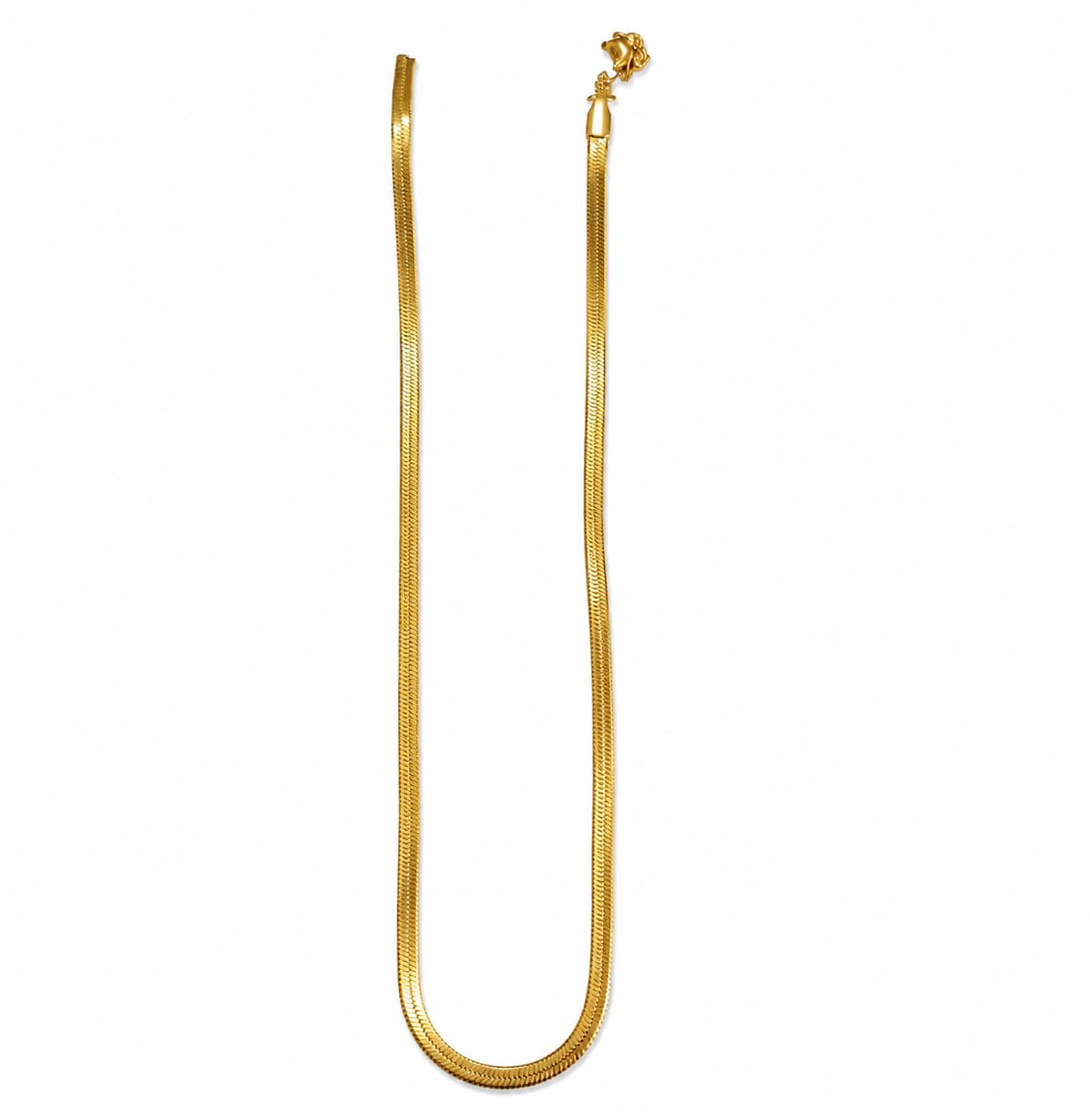Elegant Gold Plated Choker Snake Chain Necklace for Women & Girls | Minimal Stylish Neck Chain Jewelry-image-10