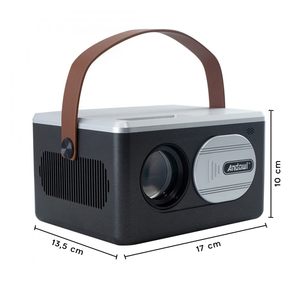 Mediawave Store - Videoproiettore Portatile 1080P ad Alta Definizione HD Lettore Multimediale Compatibile HDMI, Video, Film, Serie TV, Foto, Musica, Partite, Cinema
