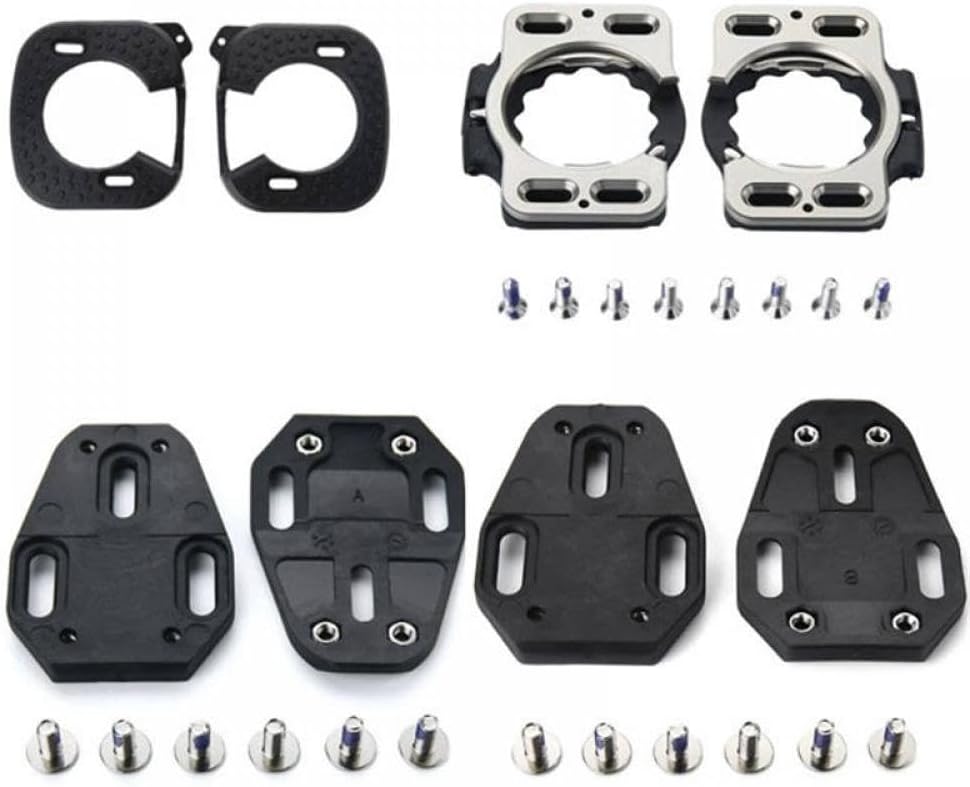 Self-Locking Road Bike Pedal Cleats Conversion Plate For Three-Hole Speedplay Zero Compatible Bicycle Parts With Protective Cover(A)