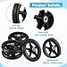4 Pack Replacement Wheelchair Wheels 6 Inch Universal Anti-Slip Wheelchair Front Wheels Solid Wheelchairs Front Wheel With 4 Axles for Wheelchairs, Rollators, Walkers, Black