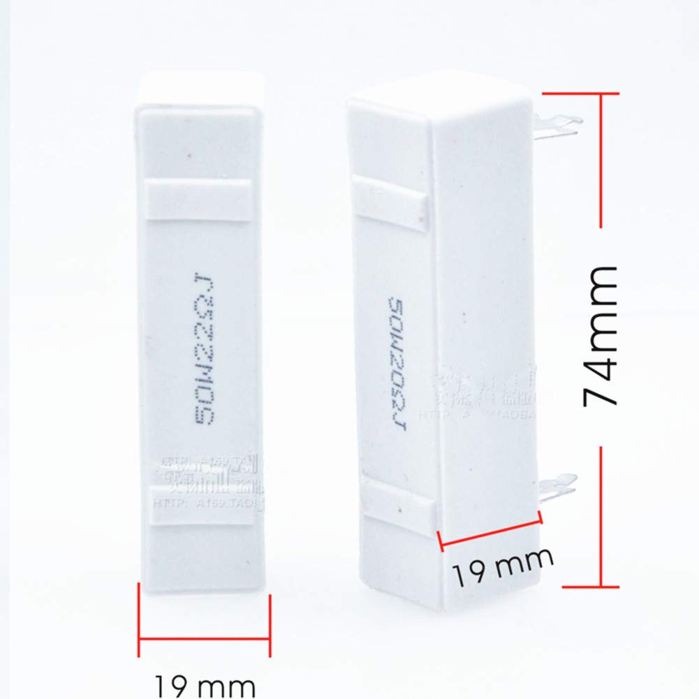 2pcs/lot Wound Ceramic Cement Resistor 50W 8 Ohm ±5%.