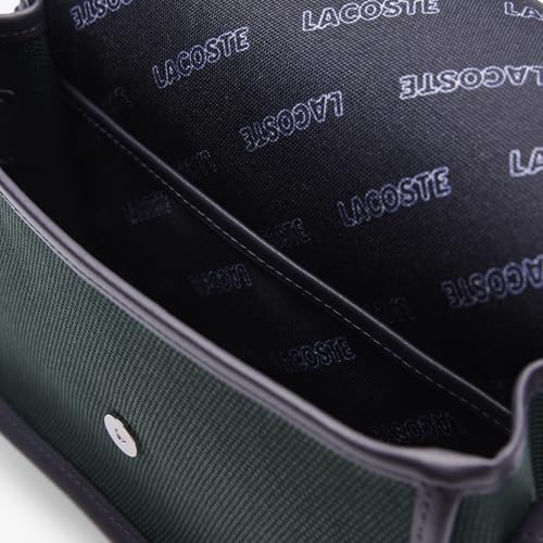 Lacoste Women's Heritage Canvas Flap Close Cotton Shoulder Bag, Sinople/Abysm, One Size4