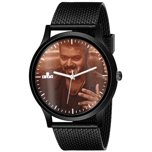 AROA Watch New Watch for Leo Series : Thalapathy Vijay Model : 826 Black Metal Type Analog Black Strap Watch Red Dial for Men Stylish Watch for Boys (B0C976HSVK) Amazon Price History, Amazon Price Tracker