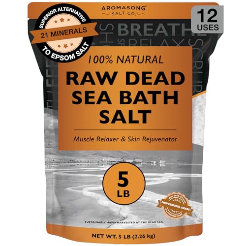 Aromasong Raw Dead Sea Bath Salt - Minimally Cleaned, Contains Mo...