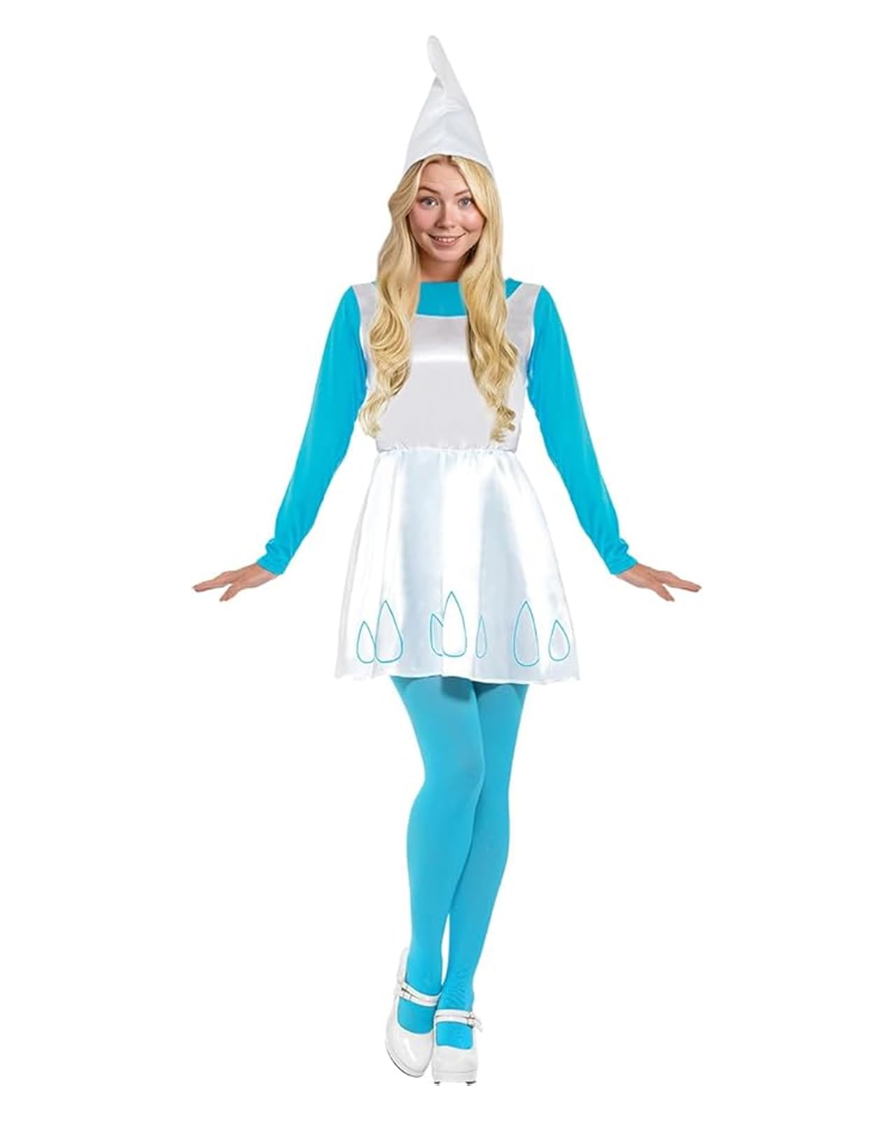Funidelia | Smurfette costume for ladies The Smurfs, cartoon, The Smurfs, dwarf - adult costume and funny accessories for parties, carnival and Halloween