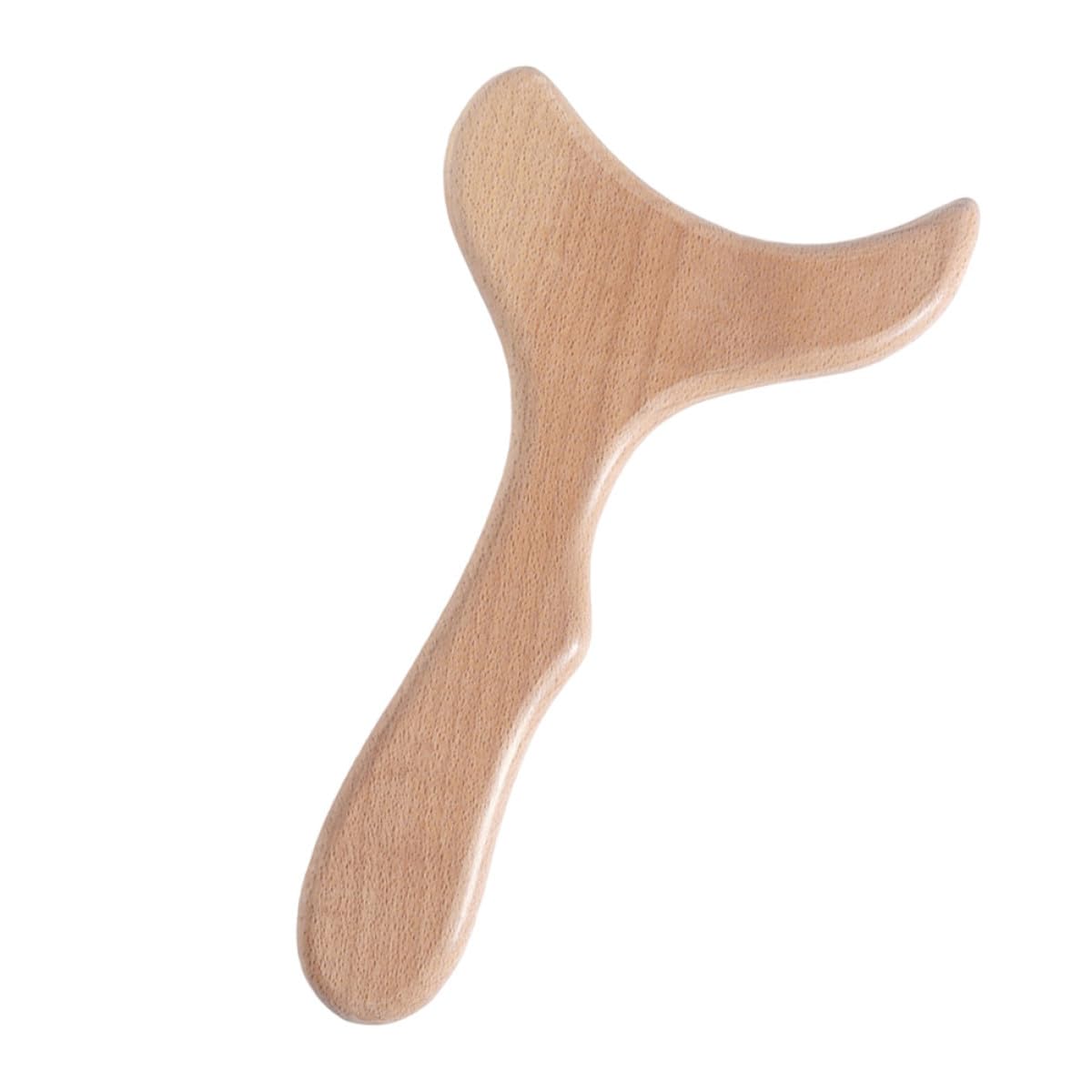 Pieza de Palo de Masaje Guasha de Madera de Haya Esquinas Redondeadas y Curva para Masaje Práctico y Fácil de Almacenar Uso Doméstico