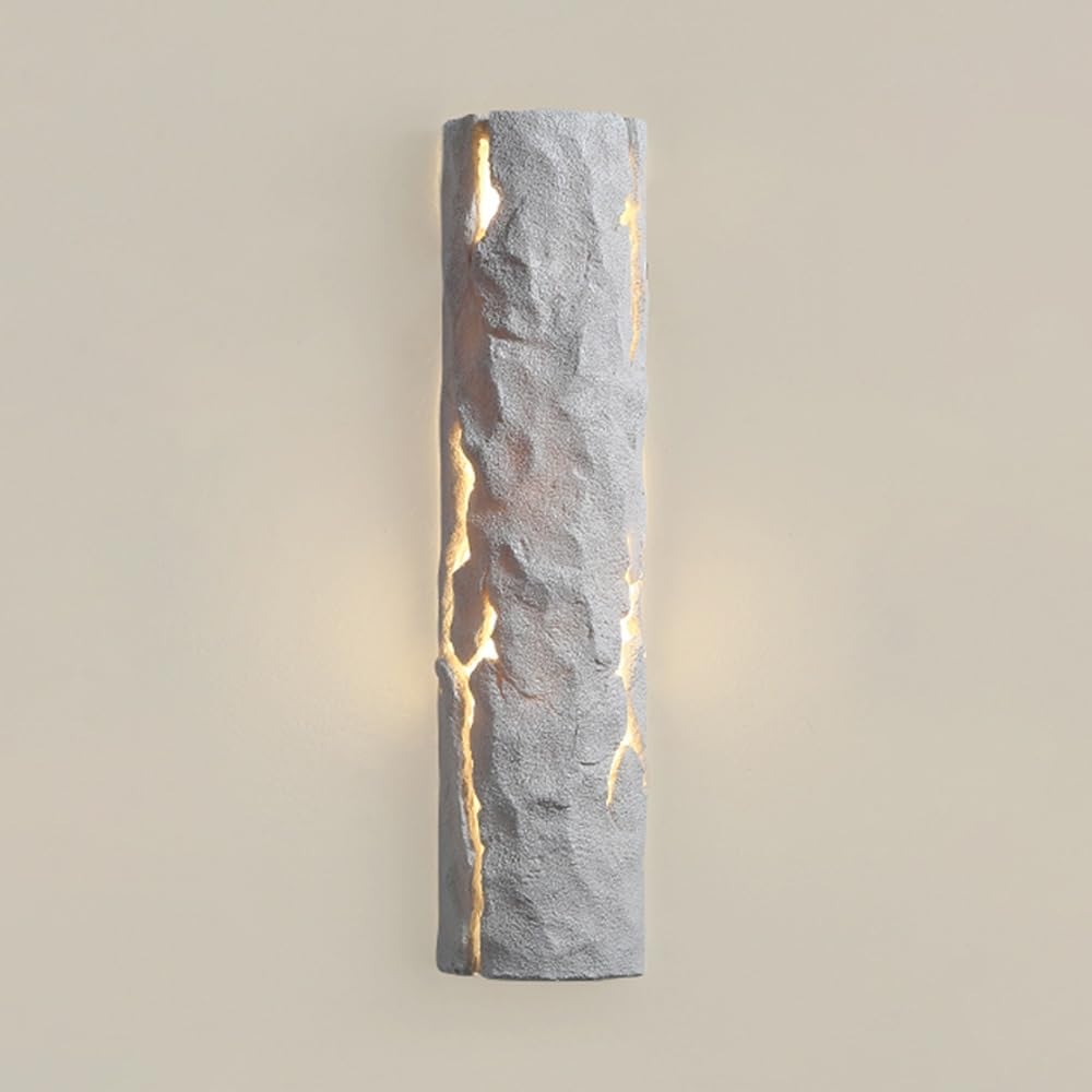 SXECAEPS Outdoor LED Wall Light Creative Sconce with Resin Shade 15.5" Long Lamp, Rectangle Waterproof Porch Lighting Fixture, 12W 3000K Sconces for Garage Patio(White)