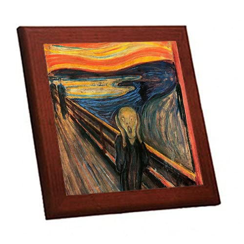 Amazon.co.jp: ムンク『 叫び 』の木枠付きフォトタイル（世界の名画