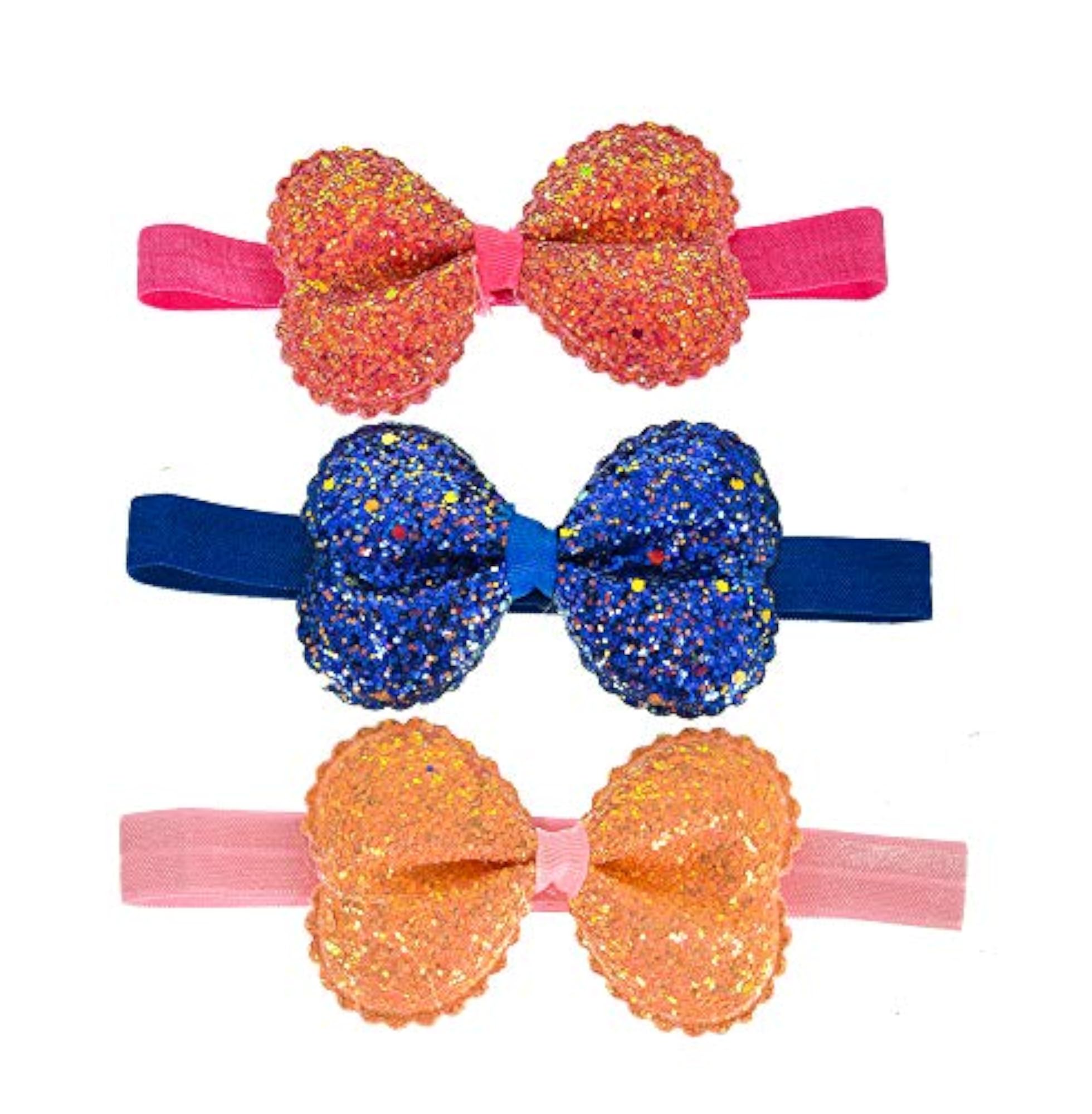 Girls' Soft Elastic Flower Headband, Pack of 6