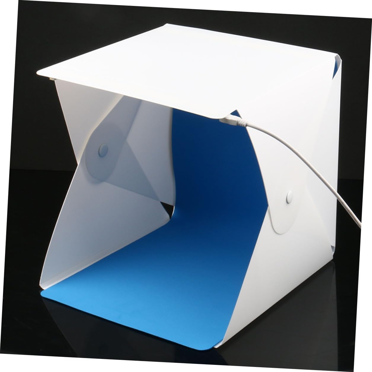 Portable 20cm Mini Photography Light Box with LED Lighting, Folding Photo Tent with 4 Colored Backdrops for Product and Jewelry Photography, Small Shooting Tent for Travel