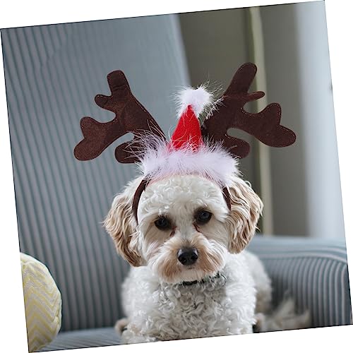 Disfraz navideño para perro con diademas y bufanda miniatura 6