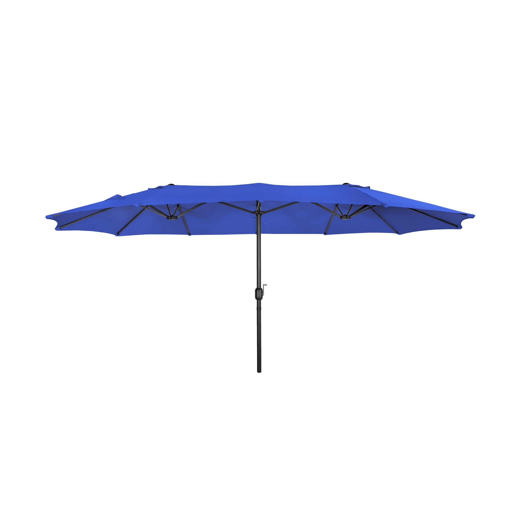WestinTrends Aiden 15 x 9 Ft Large Ourdoor Umbrella, Rectangle Double Sided Patio Umbrella with Crank Lift, Royal Blue