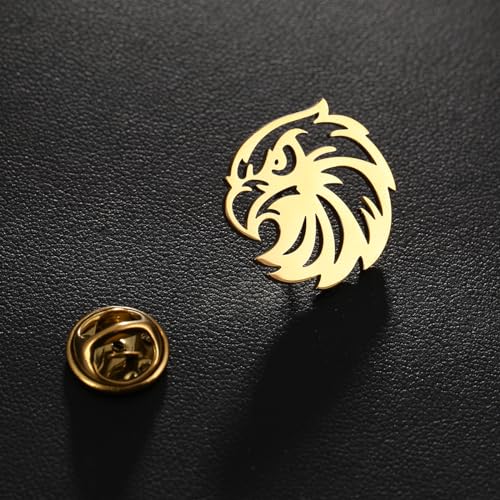 Image of Stainless Steel Animal Charm Badge Eagle Wings Bird Brooch and Pin