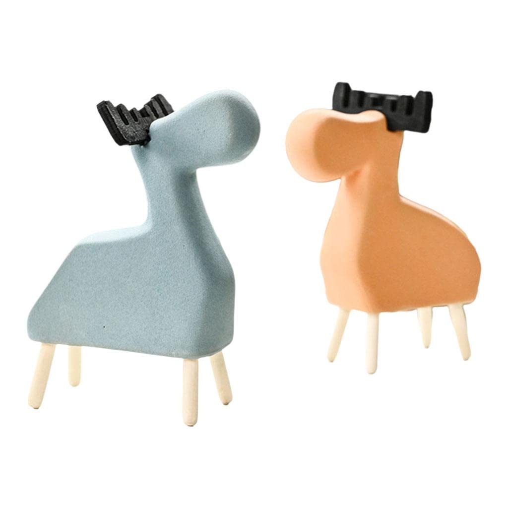 rockible Statue di Animali Creativi Modello Figurine Mobili Foto Puntelli Decorazione della Stanza Giocattolo, Alce