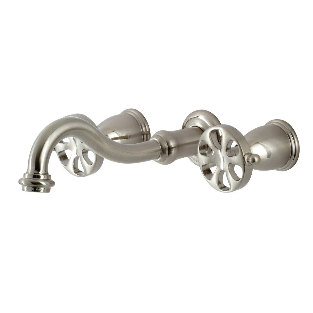 Robinet mural Belknap Kingston Brass en nickel brossé pour une salle de bain rétro