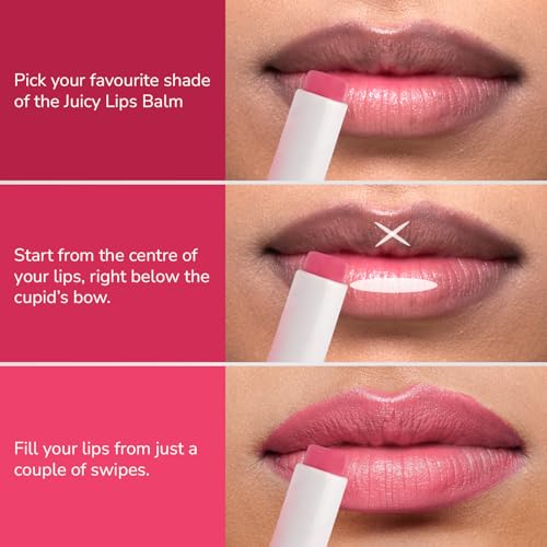 Mila Beaute Tinted Juicy Lip Balms Combo with 12 Hrs Moisturisation & SPF 15 I Almond Oil I Hydrating & Nourishing I For Dry & Chapped Lips I Pack of 3, Assorted 8