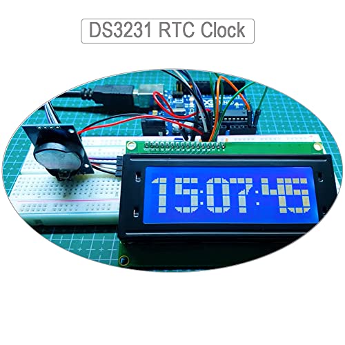 Image of 2004 LCD Display Module DC 5V 20x4 White Character Blue Backlight | (Pack of 2) DIYmalls 2004 LCD Display Module 5V 20x4 White Character Blue Backlight 16P Parallel Interface for Arduino ESP32
