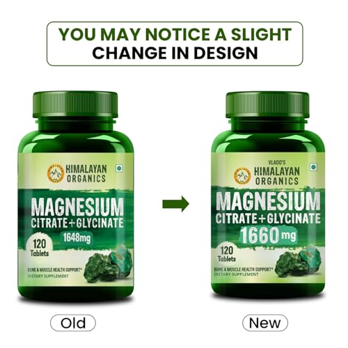 Vlado’s Himalayan Organics Magnesium Citrate + Glycinate + Oxide Complex 1660 mg Supplement For Men And Women | Boost Heart, Nerve & Muscle Health | Good For Strong Bones | Maintain Sugar Level - 120 Vegetarian Tablets - Image 10 thumbnail
