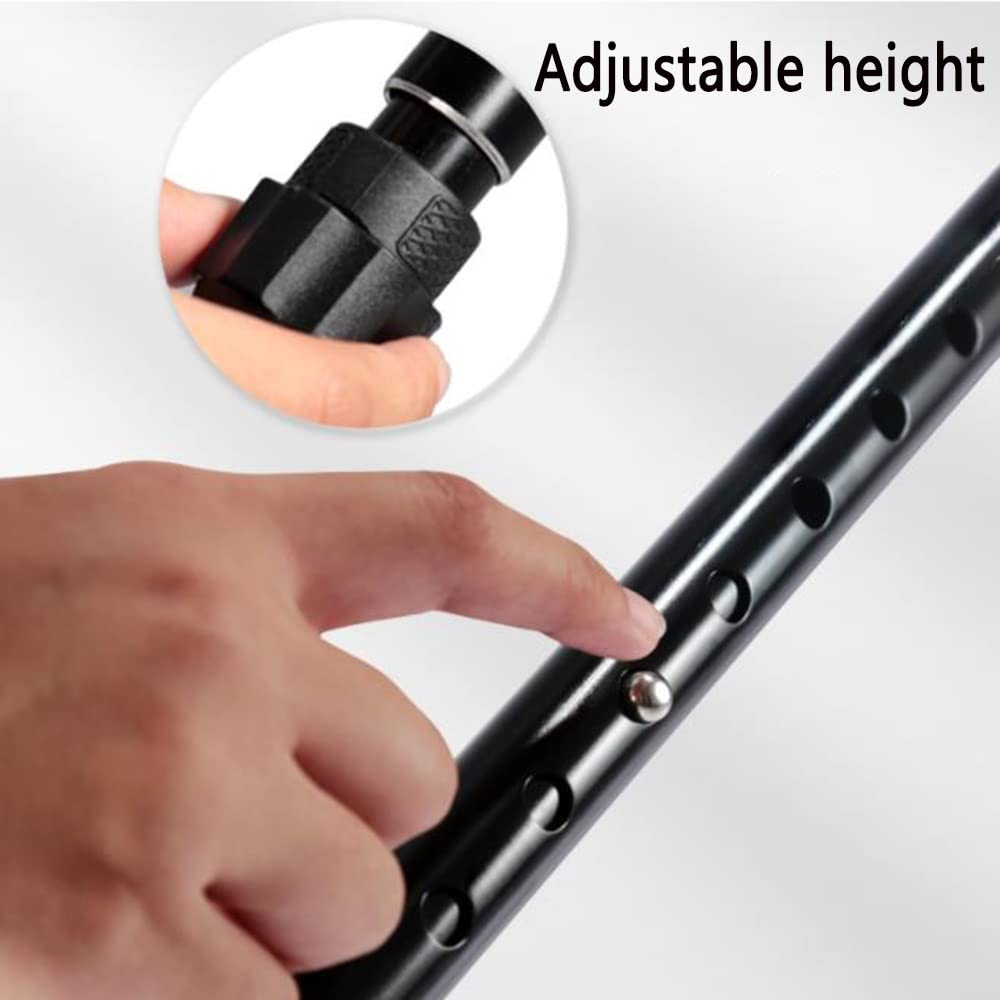 Plegables Muletas, Bastones para Adulto, Regulables Muletas De Antebrazo,Ajustables Muletas para Viaje para Mayores Discapacitados, Negras (Size : 2pcs)