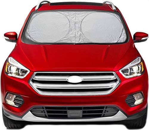 210TFabric A1 Windshield Sun Shade Compatibility Images 2-4 for Car SUV Trucks Minivan