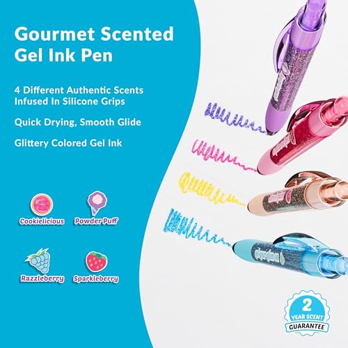 Bolígrafos Gel Multicolor con Brillo Aroma 4 Unidades miniatura 2