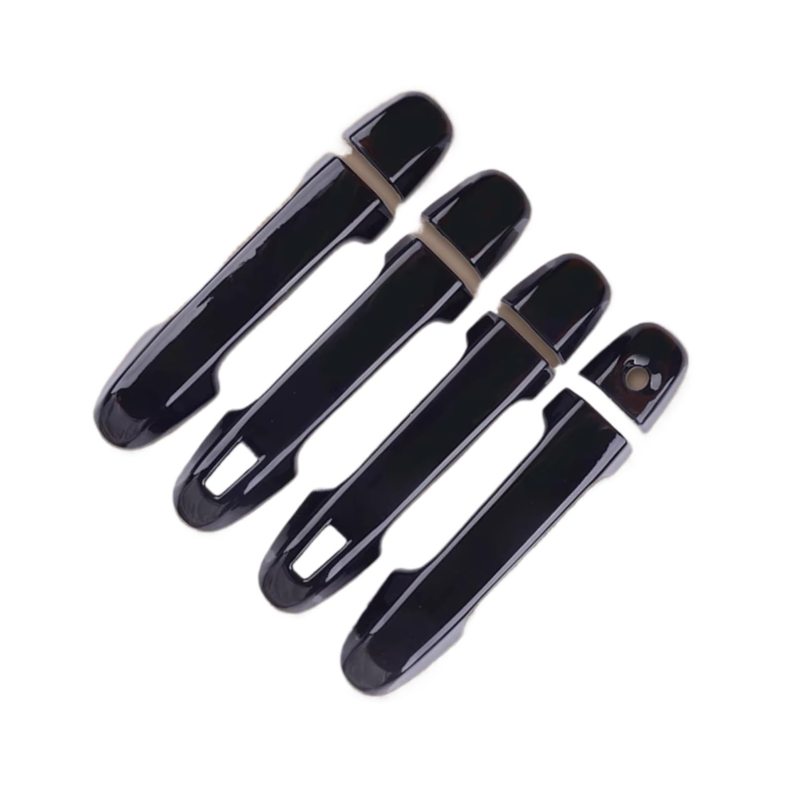 DSPOLIMV Outer Door Handle Cap Compatible with Subaru for WRX 2022-2023 1 Set Car Exterior for Smart Door Handle Cover Trim Glossy Black ABS Accessories