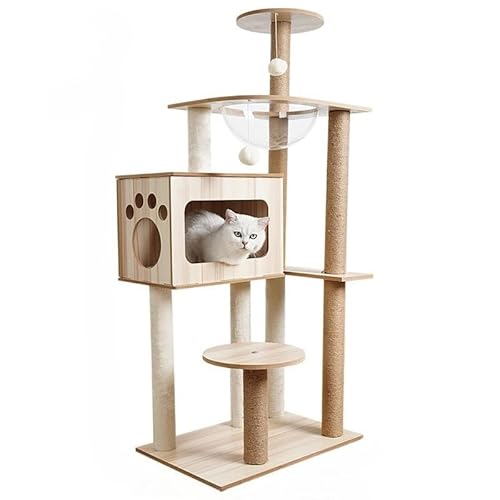 ペット用品、クライミングフレーム、猫用ベッド、爪とぎボード、ツリー、ペット、猫用おもちゃ、宇宙カプセル、広々とした、おもちゃボール Tufduzo (B)