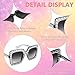 FEISEDY Kids Sunglasses for Girls Oversized Square Sparkling Party Sun Glasses Lightweight Fashion Shades B0053