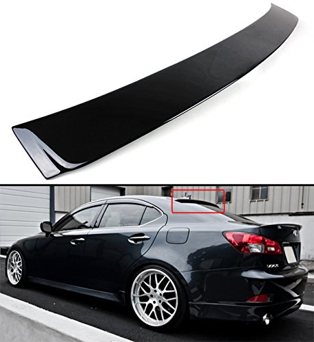 VIP Painted Glossy Black Rear Window Roof Top Spoiler Compatible for 2006-2013 Lexus is 250/350/ ISF
